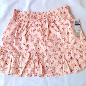 NWT Kingston Grey PINK Juniors Eyelet Floral Print Cotton Skirt